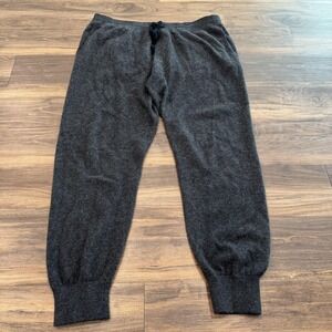 Naadam Sweatpants Mens XL Gray 100% Cashmere Joggers Cuffed Knit Lounge EUC
